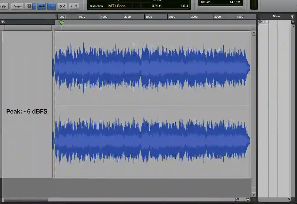 -6 dBFS Pro tools -6 dBFS Pro tools
