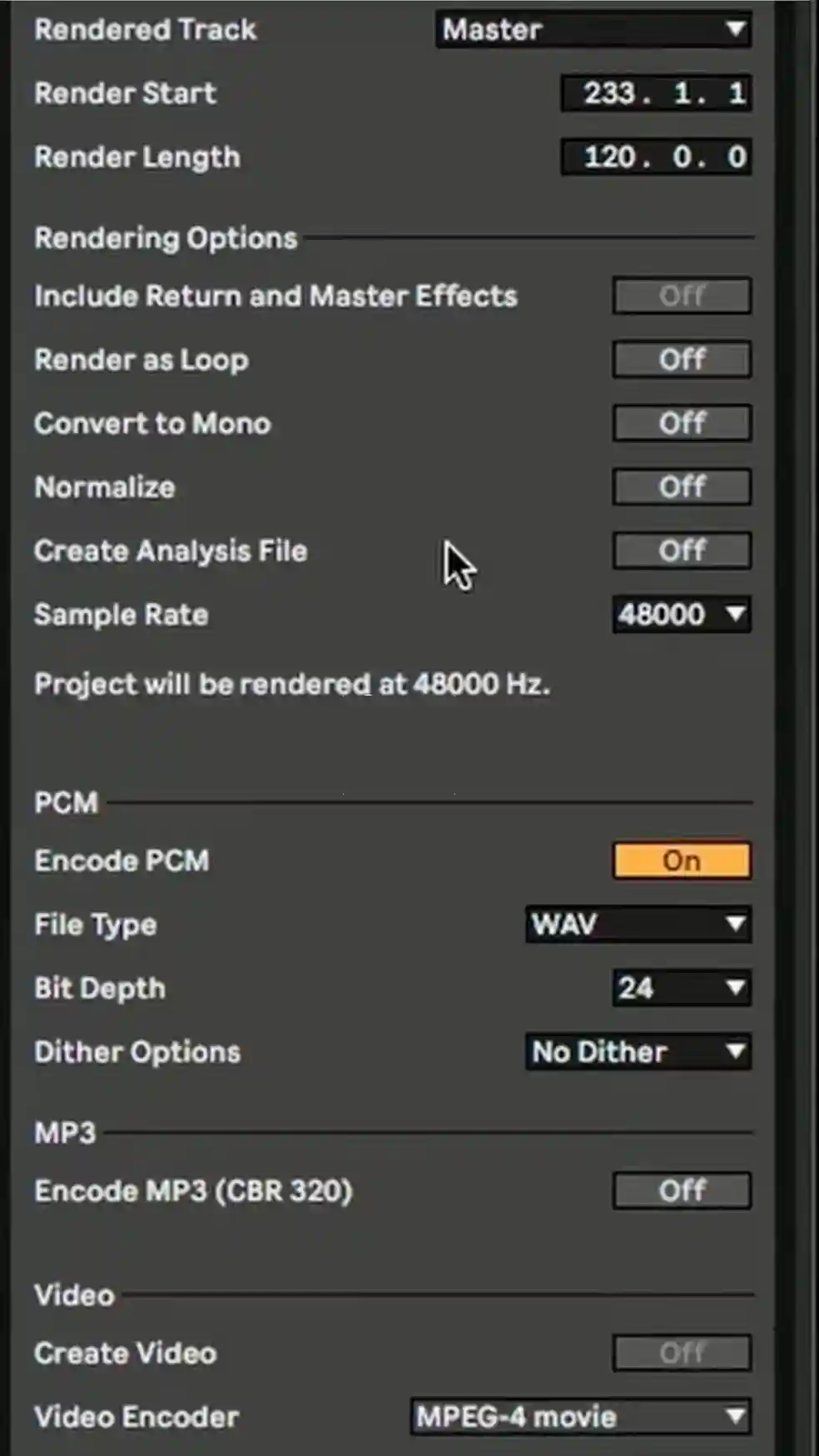 Export Ableton live 