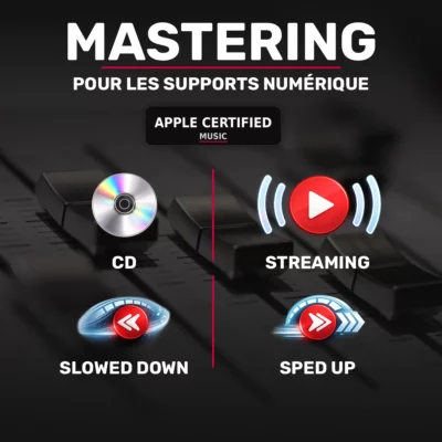 Mastering online Apple Digital Masters slowed down & sped up Streaming et CD Slowed down et Sped Up Apple certified