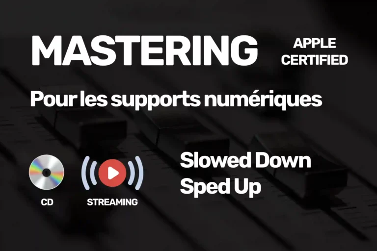 Mastering Streaming et CD Slowed down et Sped Up Apple certified