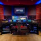 Studio d'enregistrement Control Room Reponse Studio Mixage Mastering studio d'enregistrement haut de gamme.