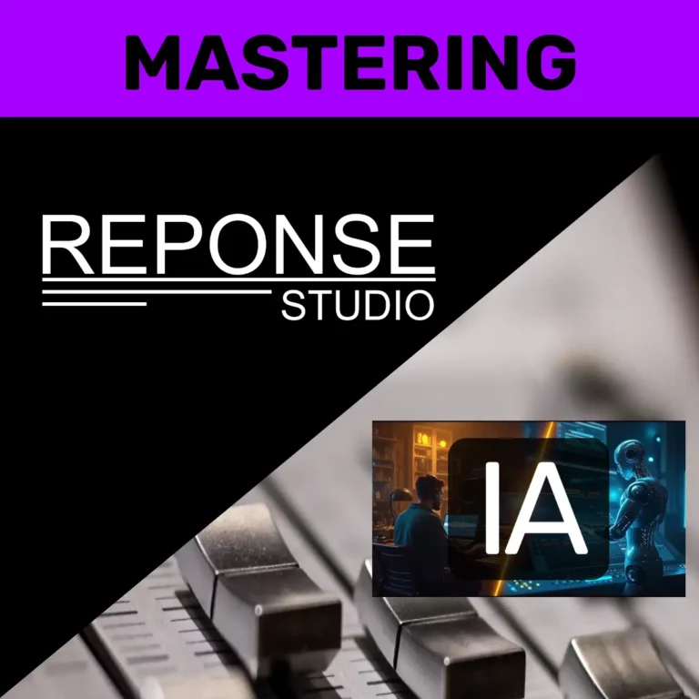 Comparatif sonore entre un mastering réalisé par Reponse Studio et un mastering généré par l’IA, mettant en évidence la différence de chaleur, de dynamique et de profondeur du son.
