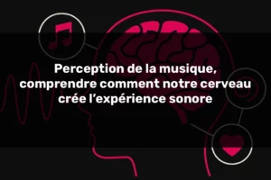 Perception de la musique, illustration des régions du cerveau qui réagissent au son avec des zones liées à la musique et cerveau, à l’émotion et au traitement auditif