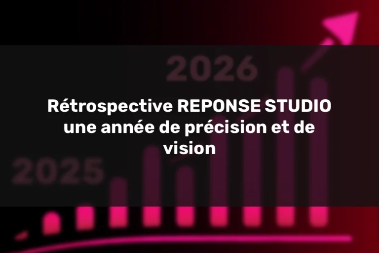 Rétrospective Reponse Studio illustrant une année de précision sonore, de vision claire et d’évolution en production audio.
