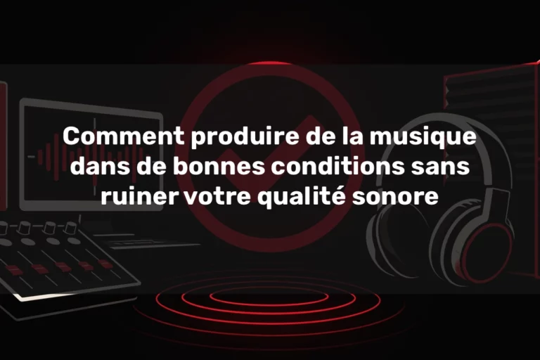 illustration d'un studio audio contrôlé pour produire de la musique dans de bonnes conditions sans dégrader la qualité sonore