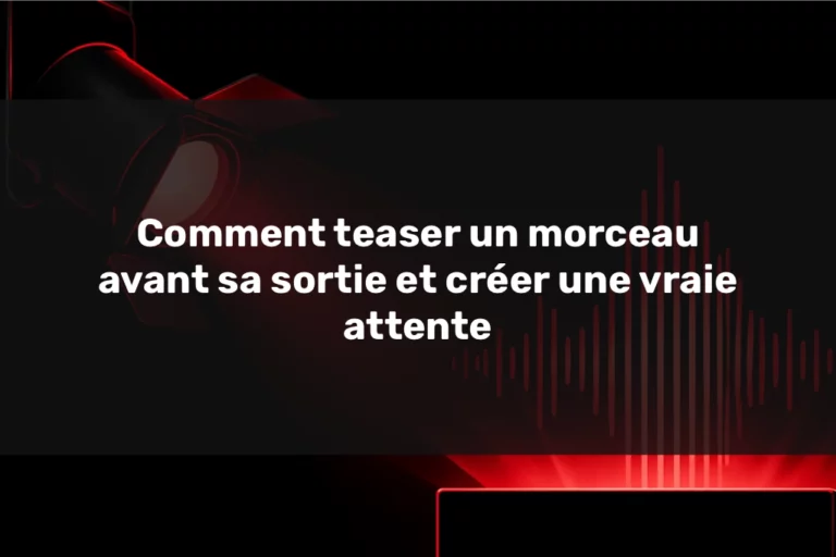 Teaser un morceau avant sa sortie en studio d'enregistrement, montée de tension sonore illustrant le mixage et le mastering professionnels