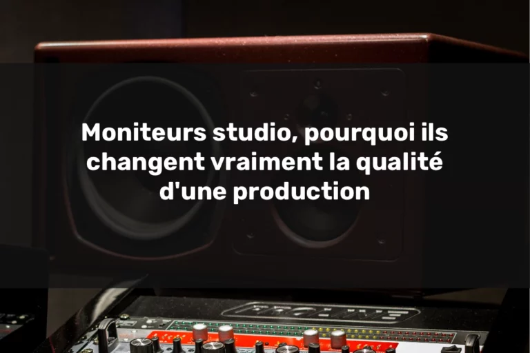 Moniteurs studio PSI Audio dans un studio d'enregistrement professionnel, écoute de précision pour améliorer le mixage, le mastering et la qualité d'une production audio.