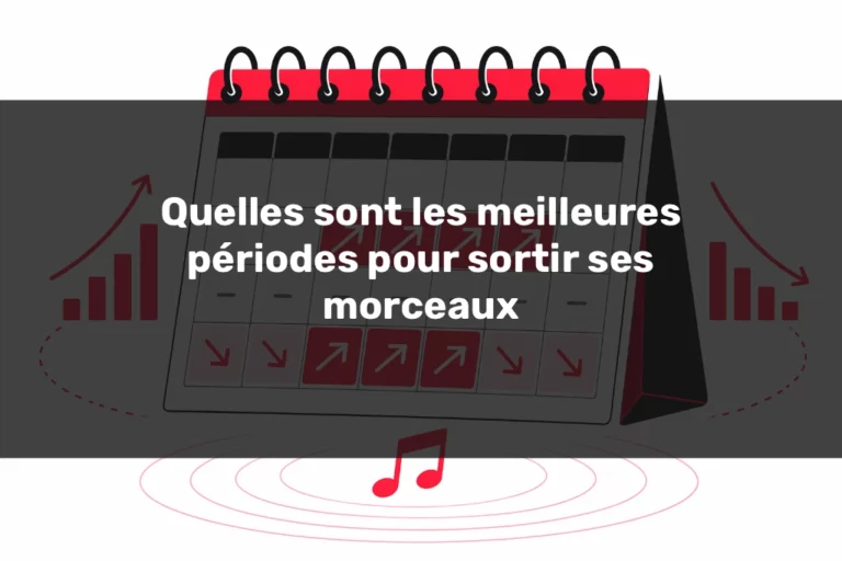 Calendrier illustrant les meilleures périodes pour sortir ses morceaux avec indicateurs de performance et stratégie musicale