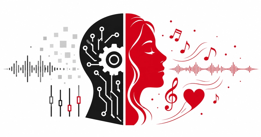 Automatismes et émotion humaine en musique entre son numérique et création vivante.