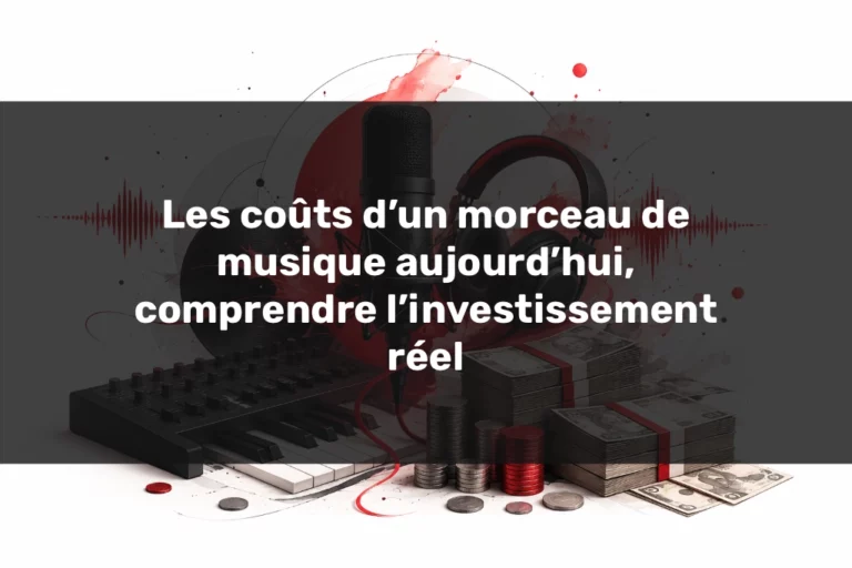 Les coûts d'un morceau de musique entre studio, création audio et investissement artistique.