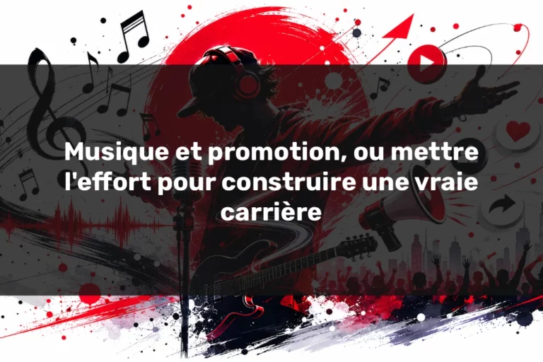 Musique et promotion pour construire une vraie carrière artistique avec une sortie cohérente