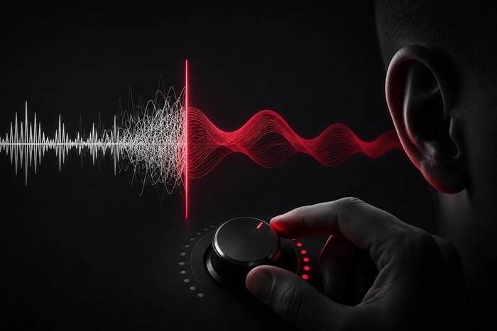 Mastering automatique transformé par l’oreille humaine en onde musicale plus naturelle.