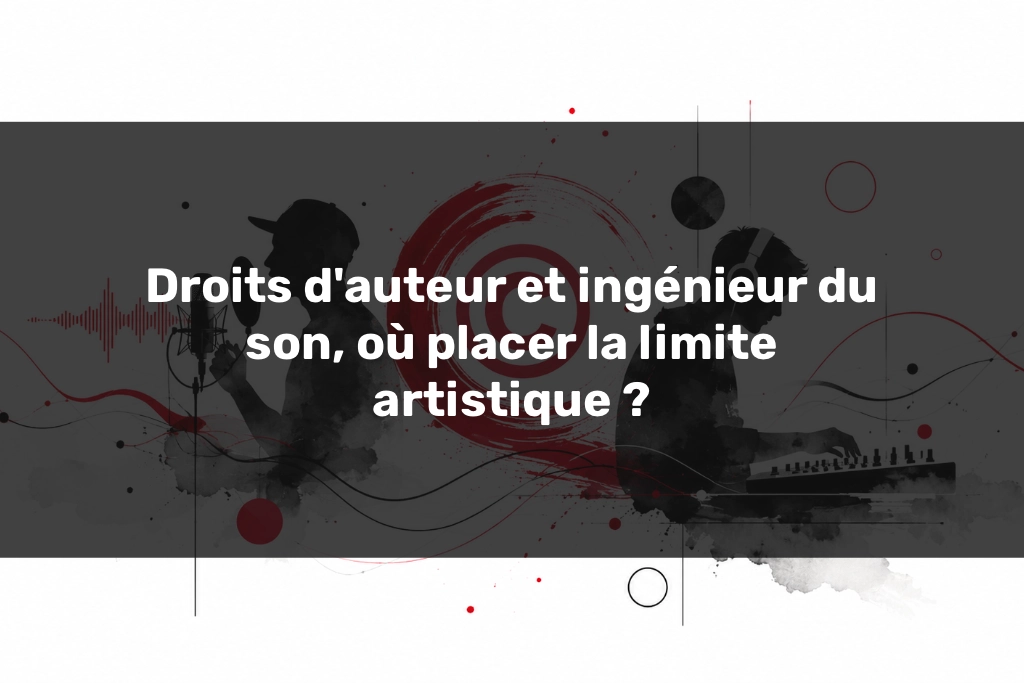 Droits d'auteur et ingénieur du son dans une création musicale artistique en studio
