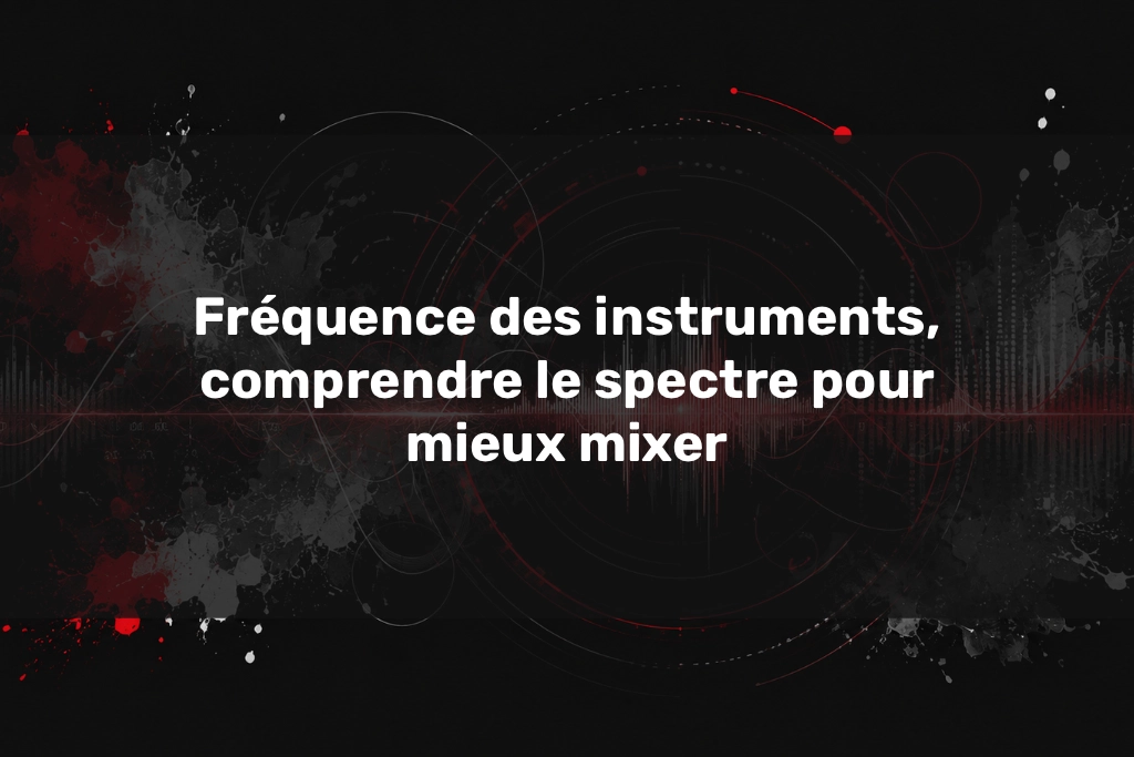 Fréquence des instruments au mixage Fréquence des instruments au mixage représentée par un spectre audio abstrait