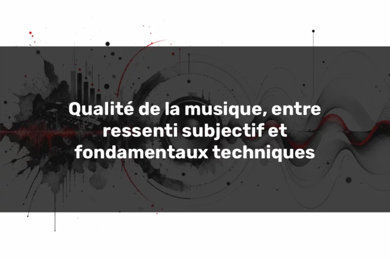 Qualité de la musique illustrée par une onde sonore équilibrée, dynamique et expressive.
