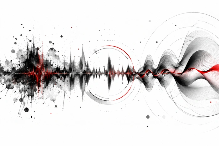 Qualité de la musique illustrée par une onde sonore fluide, dynamique et équilibrée.
